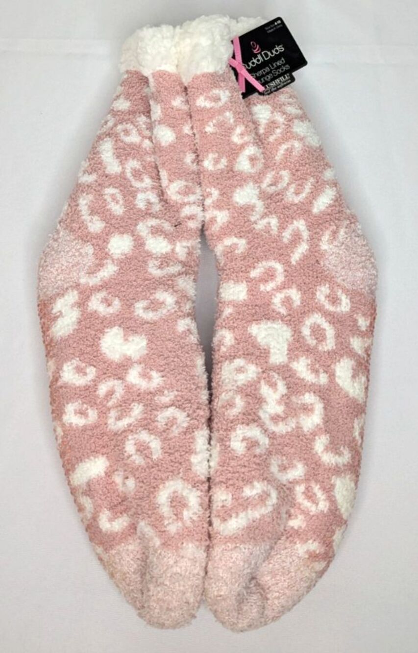 Cuddl Duds Sherpa Lined Lounge Socks Slippers Women’s Sz 4-10 Plush Filled NEW - Picture 4 of 5